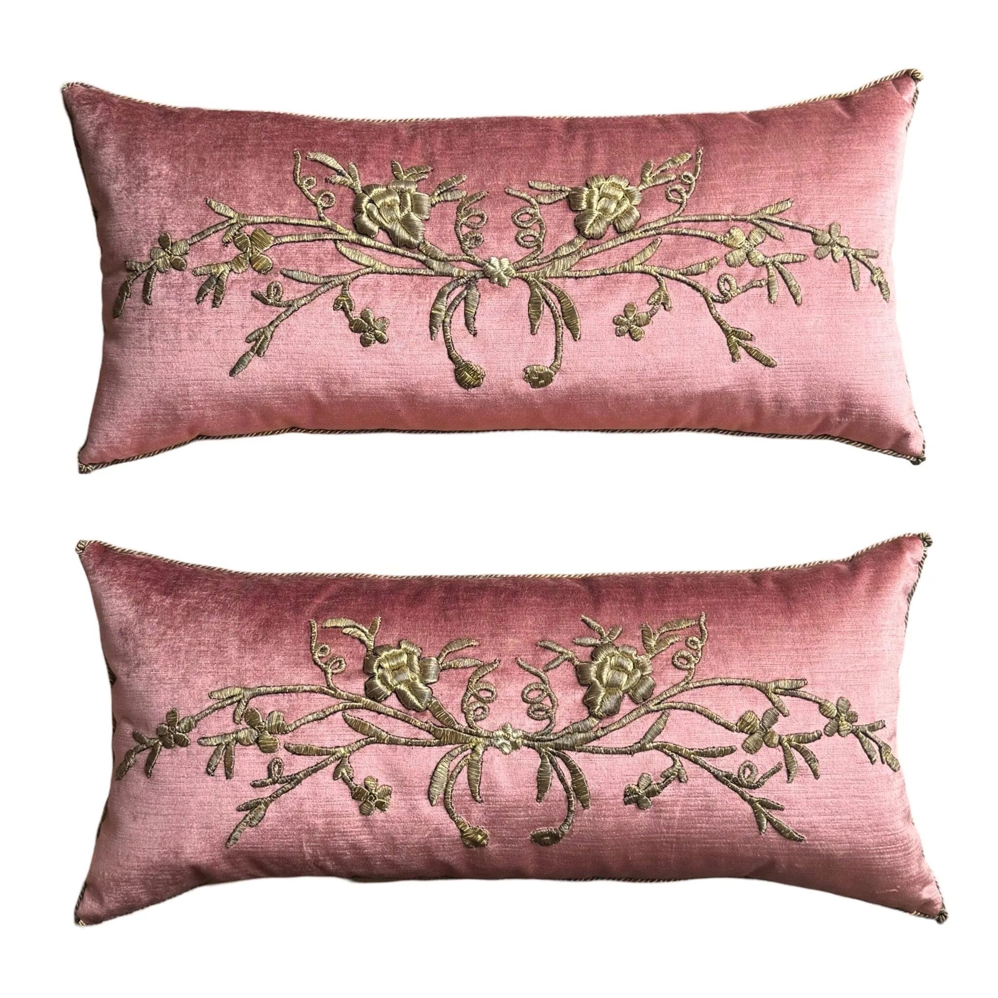 Antique Ottoman Empire Gold Metallic Embroidery (#E041124 | 12x 26")