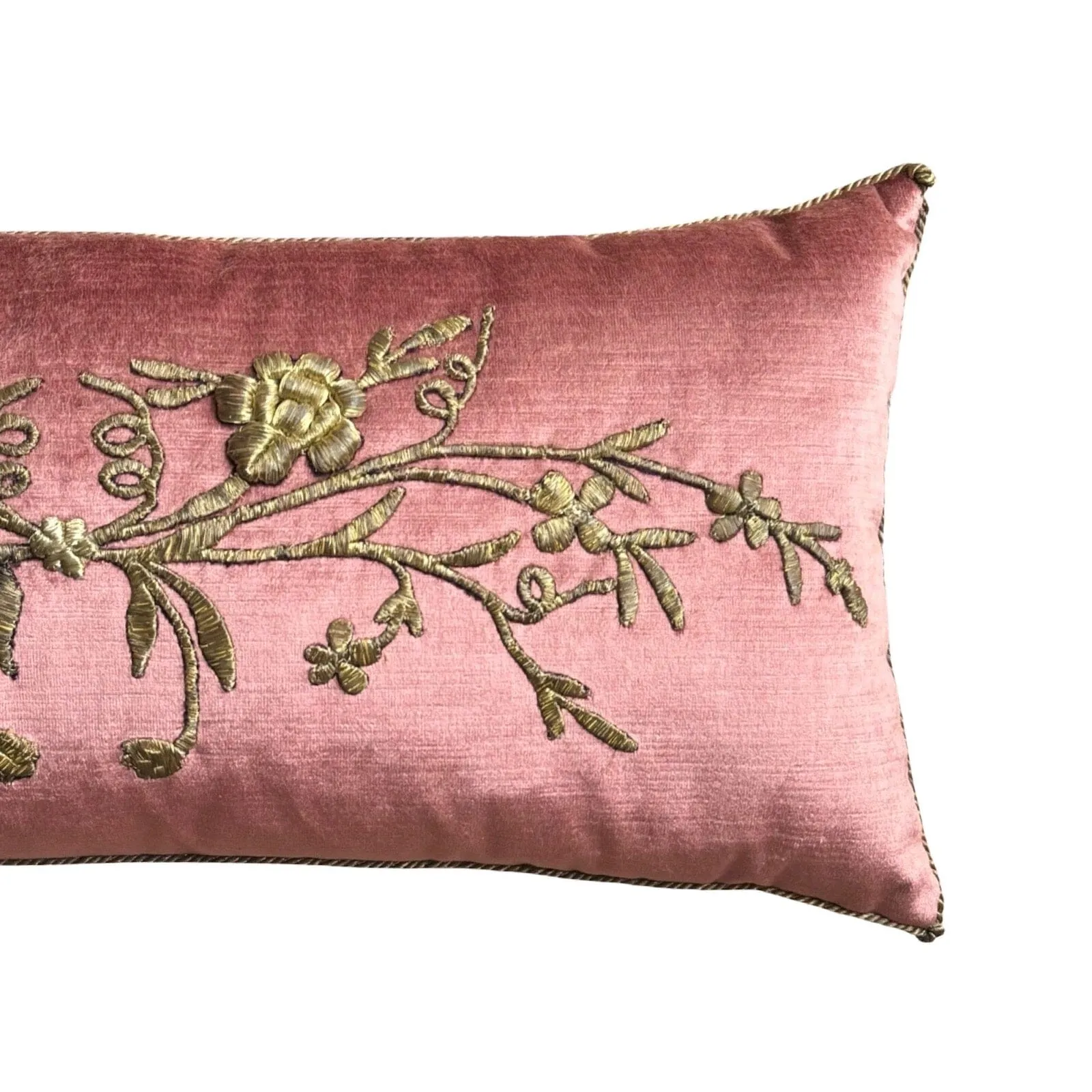 Antique Ottoman Empire Gold Metallic Embroidery (#E041124 | 12x 26")