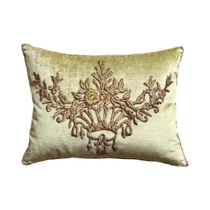Antique Ottoman Empire Raised Gold Metallic Embroidery (#E010225 | 16" x 21")