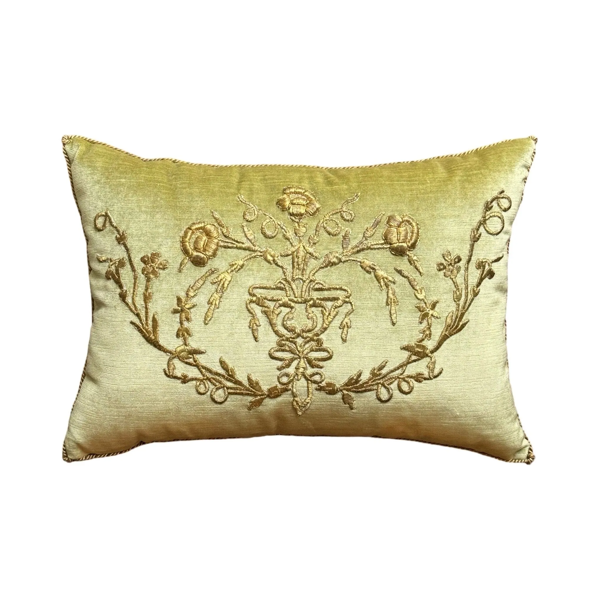 Antique Ottoman Empire Raised Gold Metallic Embroidery (#E062424  | 13.5 x 19″)