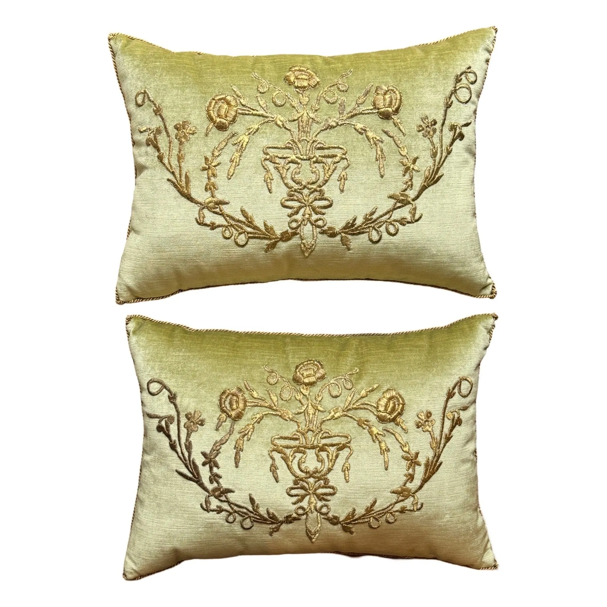Antique Ottoman Empire Raised Gold Metallic Embroidery (#E062424  | 13.5 x 19″)