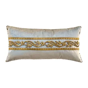 Antique Ottoman Empire Raised Gold Metallic Embroidery (#E072023 | 12 x 24")