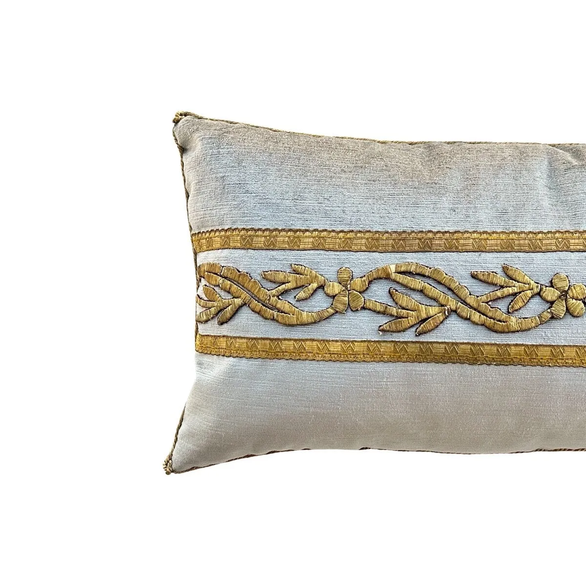 Antique Ottoman Empire Raised Gold Metallic Embroidery (#E072023 | 12 x 24")