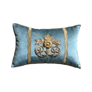 Antique Ottoman Empire Raised Gold Metallic Embroidery (#E101324A&B | 11x17")