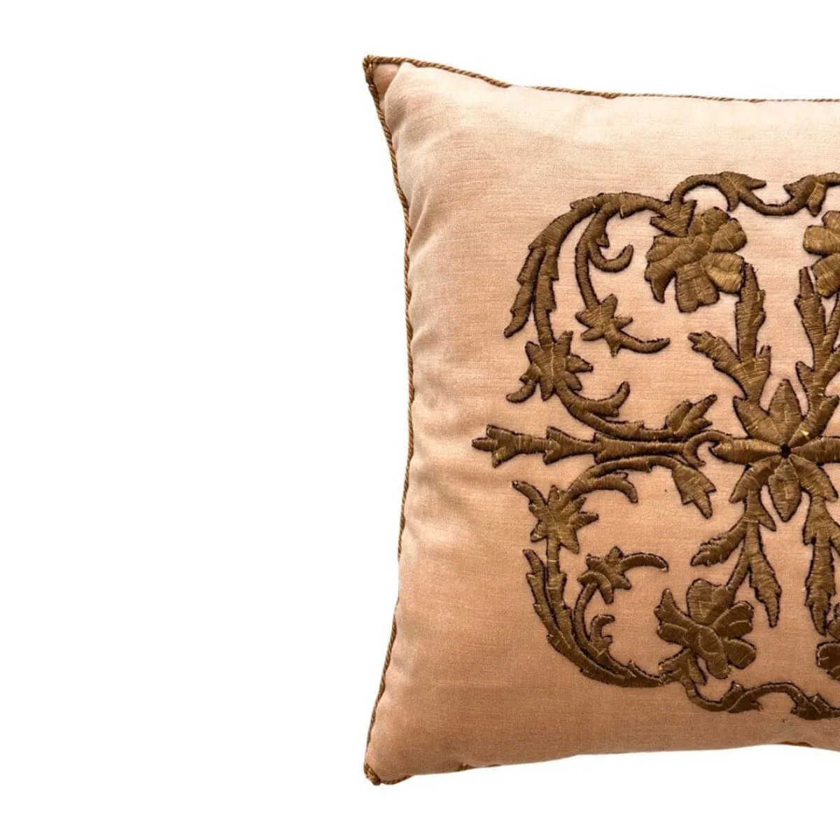 Antique Ottoman Empire Raised Gold Metallic Embroidery (#E112822 | 17 1/2 x 18 1/2")