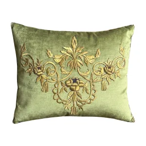 Antique Ottoman Empire Raised Gold Metallic Embroidery (#E120223A&B | 18 x 21 3/4")