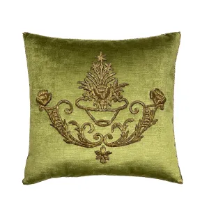 Antique Ottoman Empire Raised Metallic Embroidery (E040923A | 20 x 21")