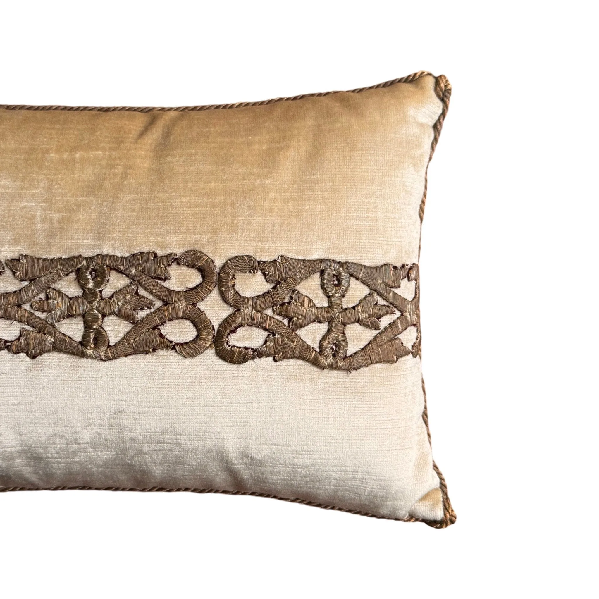Antique Ottoman Empire Raised Metallic Embroidery (#E072123| 10 x 15")