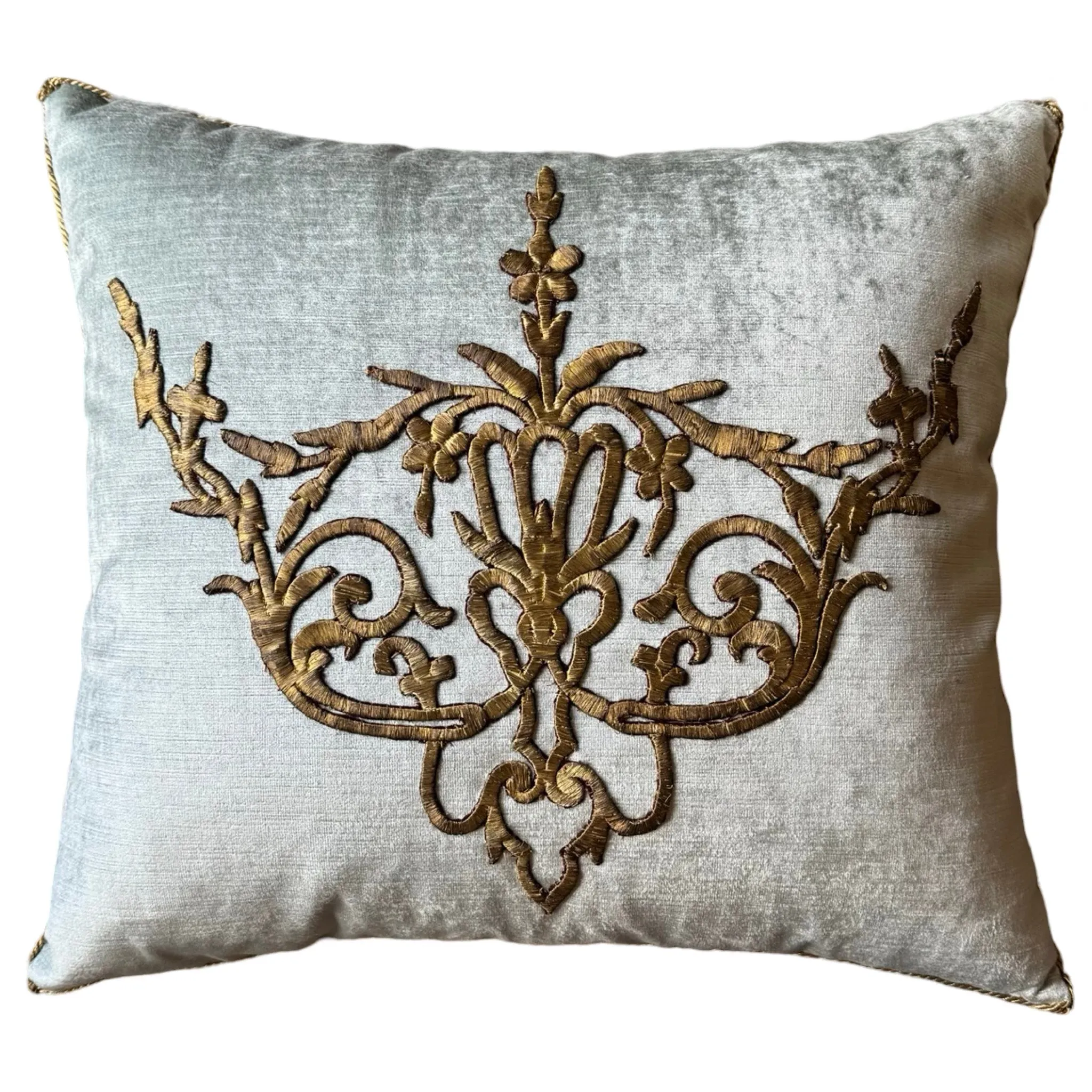Antique Raised Gold Ottoman Empire Embroidery (#E082824 | 21 x 20")