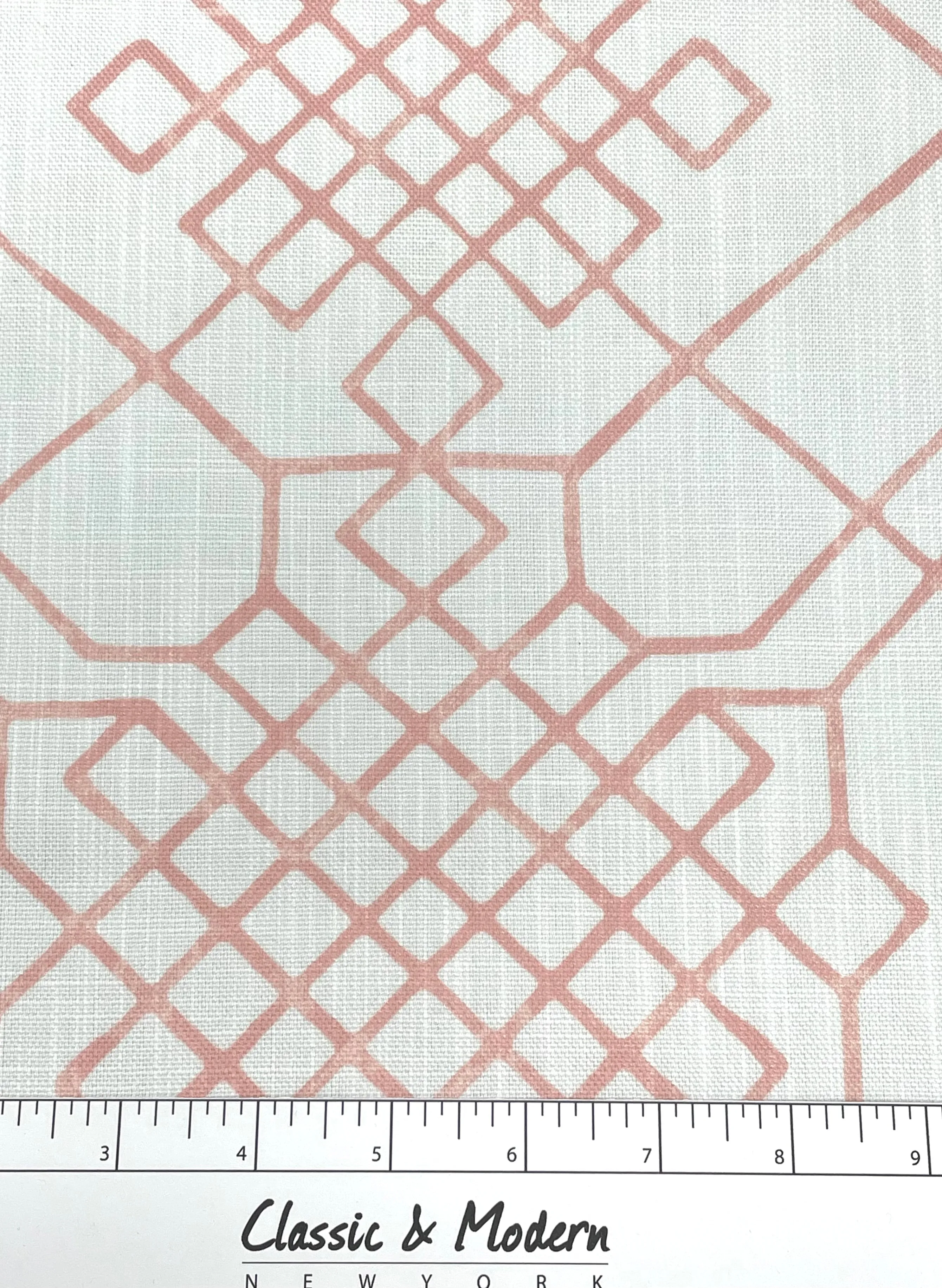 Aztec Stripe Faux Linen Flat Roman shade, Window Treatment, Farmhouse Roman Shade/CL1090