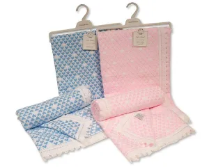 Baby Acrylic Hanger Shawl - Hearts - Bw-110-413
