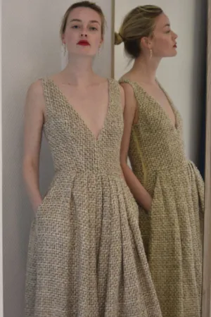 Barbara Dress in Cashmere Tweed