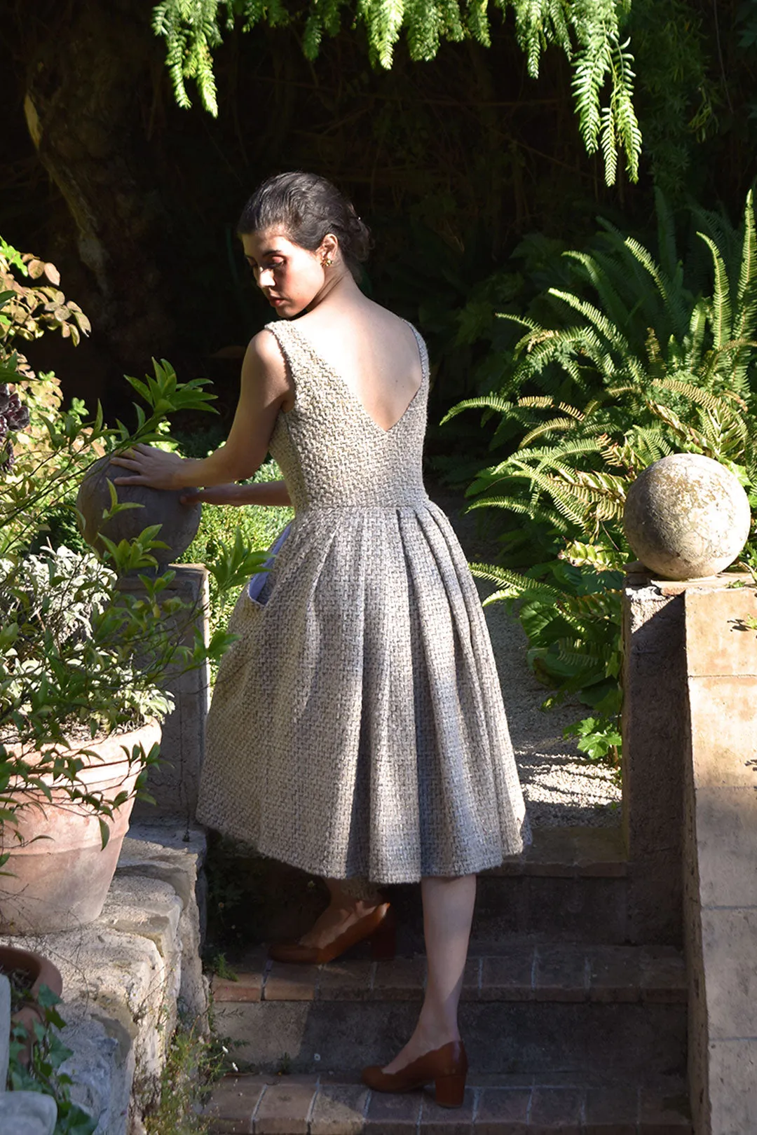 Barbara Dress in Cashmere Tweed