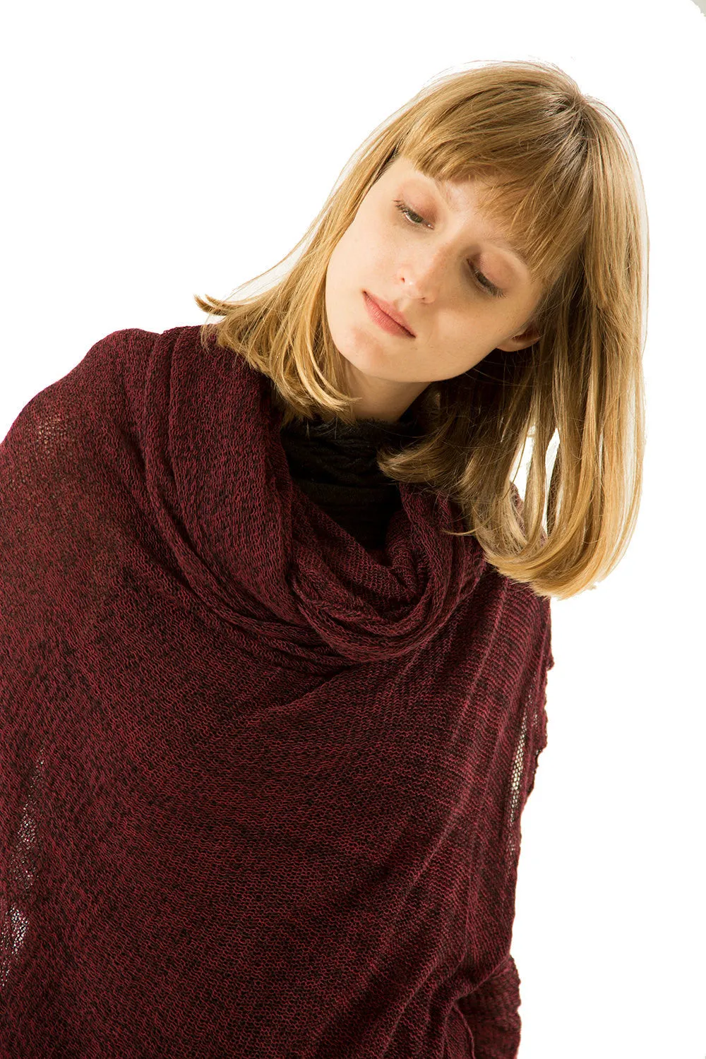 Big Soy Air Scarf - Burgundy, Bordeaux