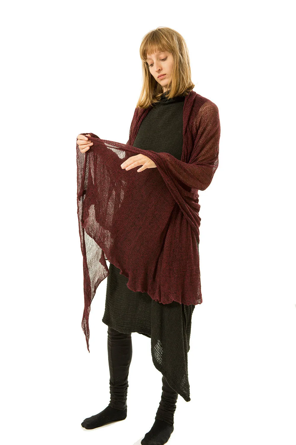 Big Soy Air Scarf - Burgundy, Bordeaux