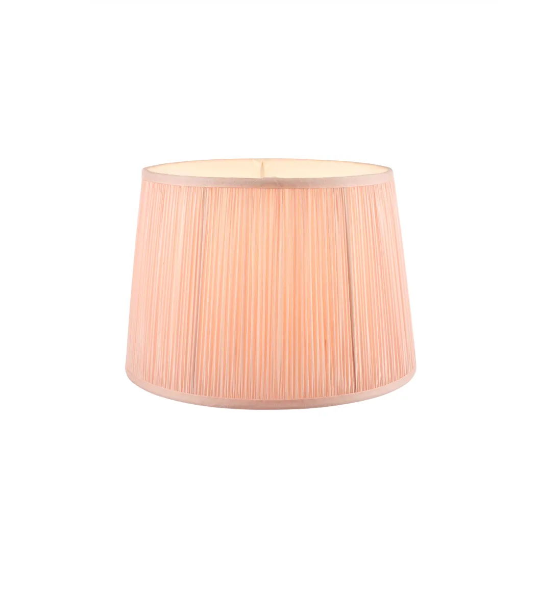 Blush Pleated Linen Lampshade