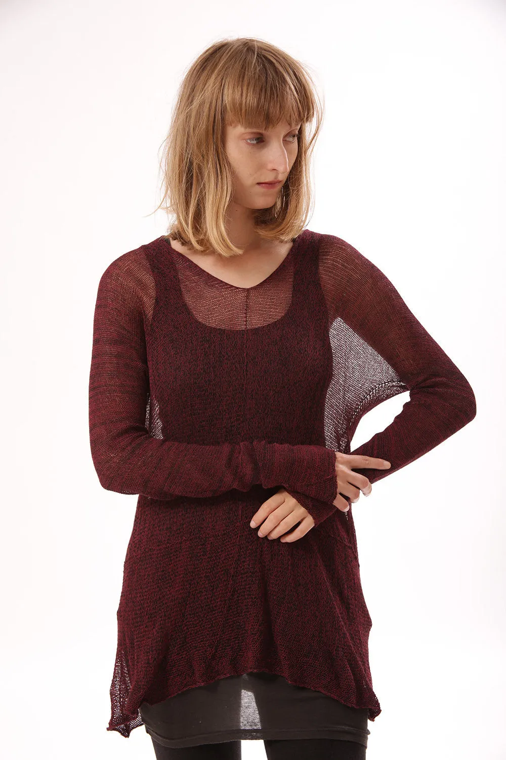Bordeaux The vegan cashmere - Soy Cross shirt