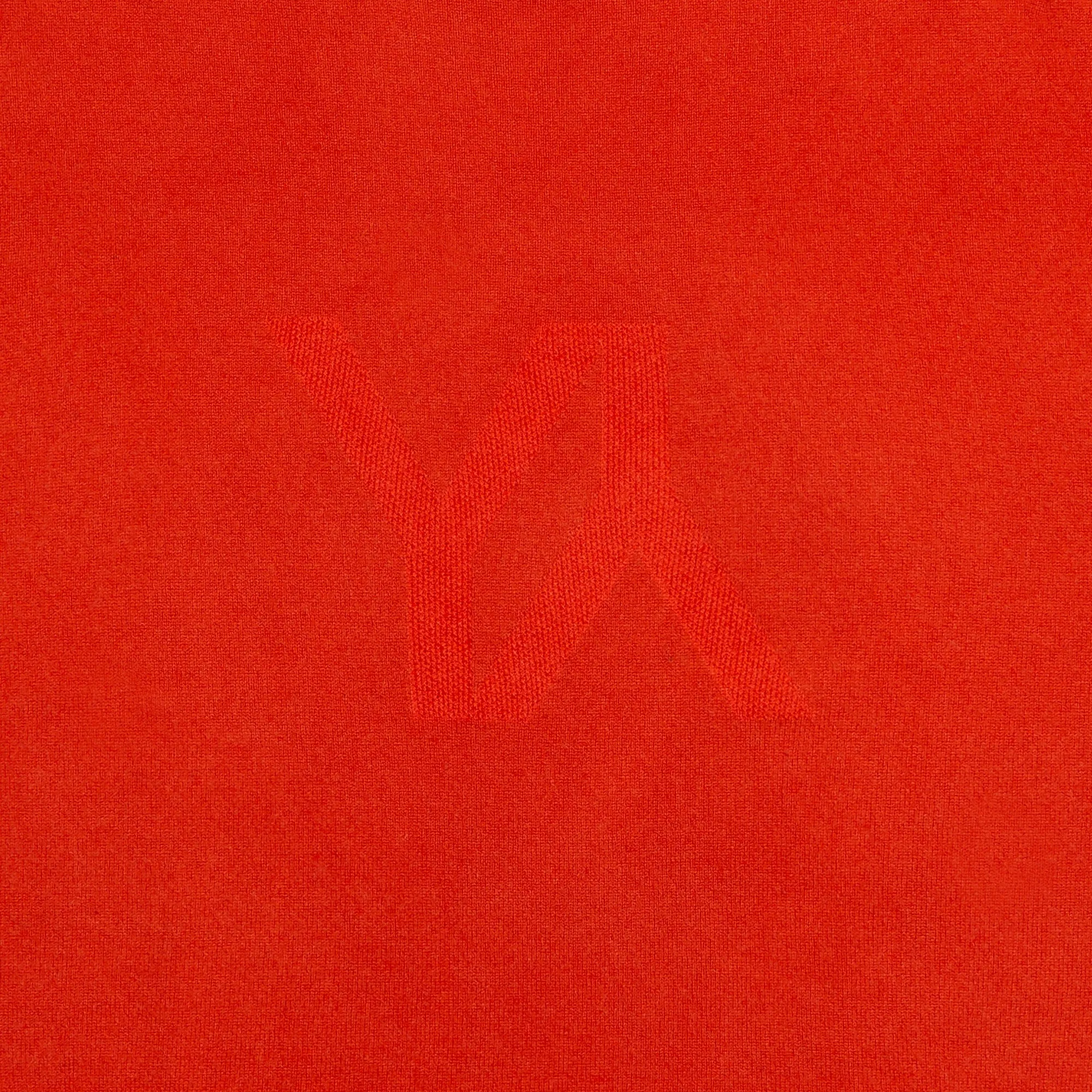 Boxy sweater Cashmere orange with YY logo