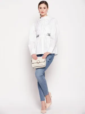 Camla Barcelona White Satin Shirt
