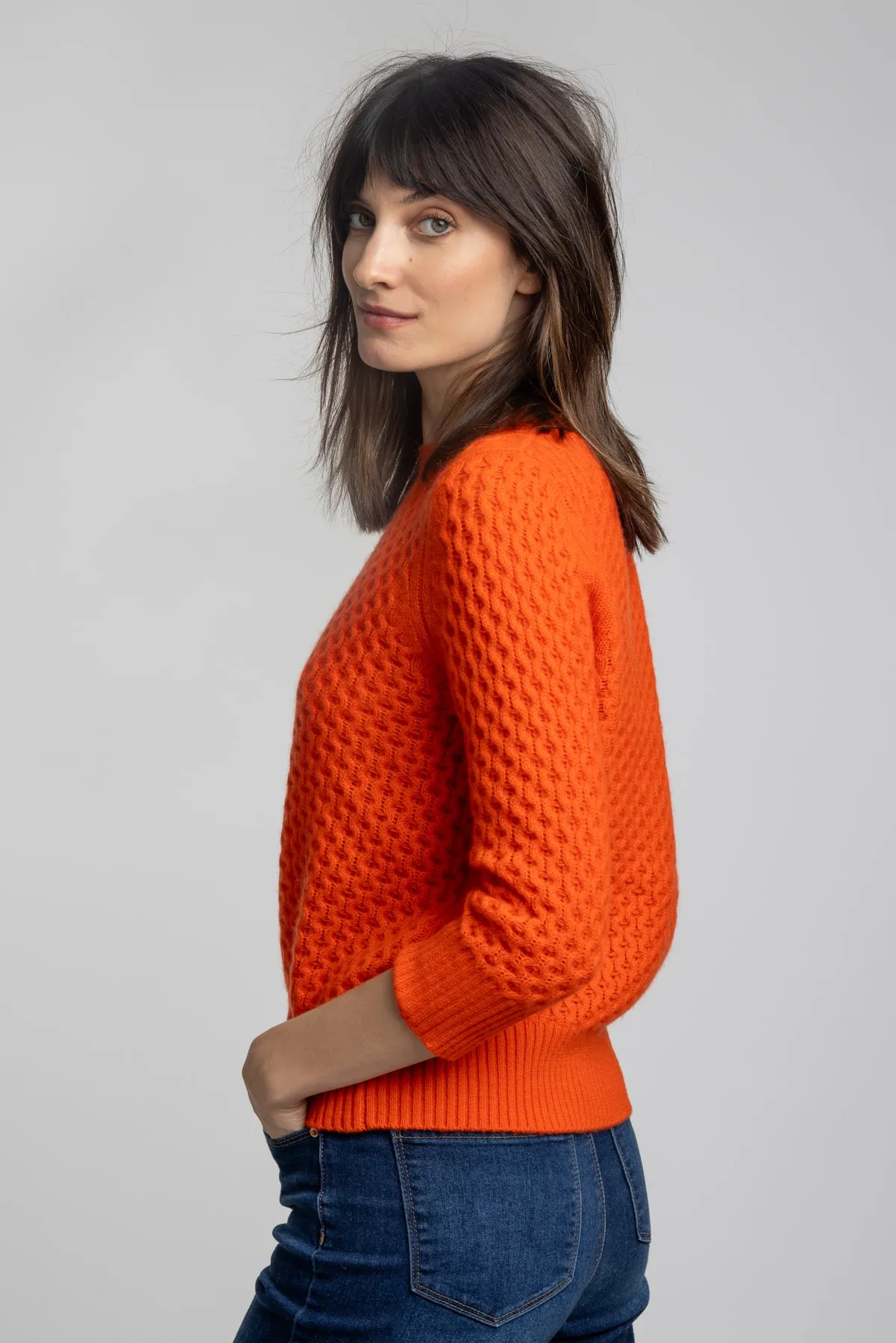 CASHMERE HONEYCOMB CREW