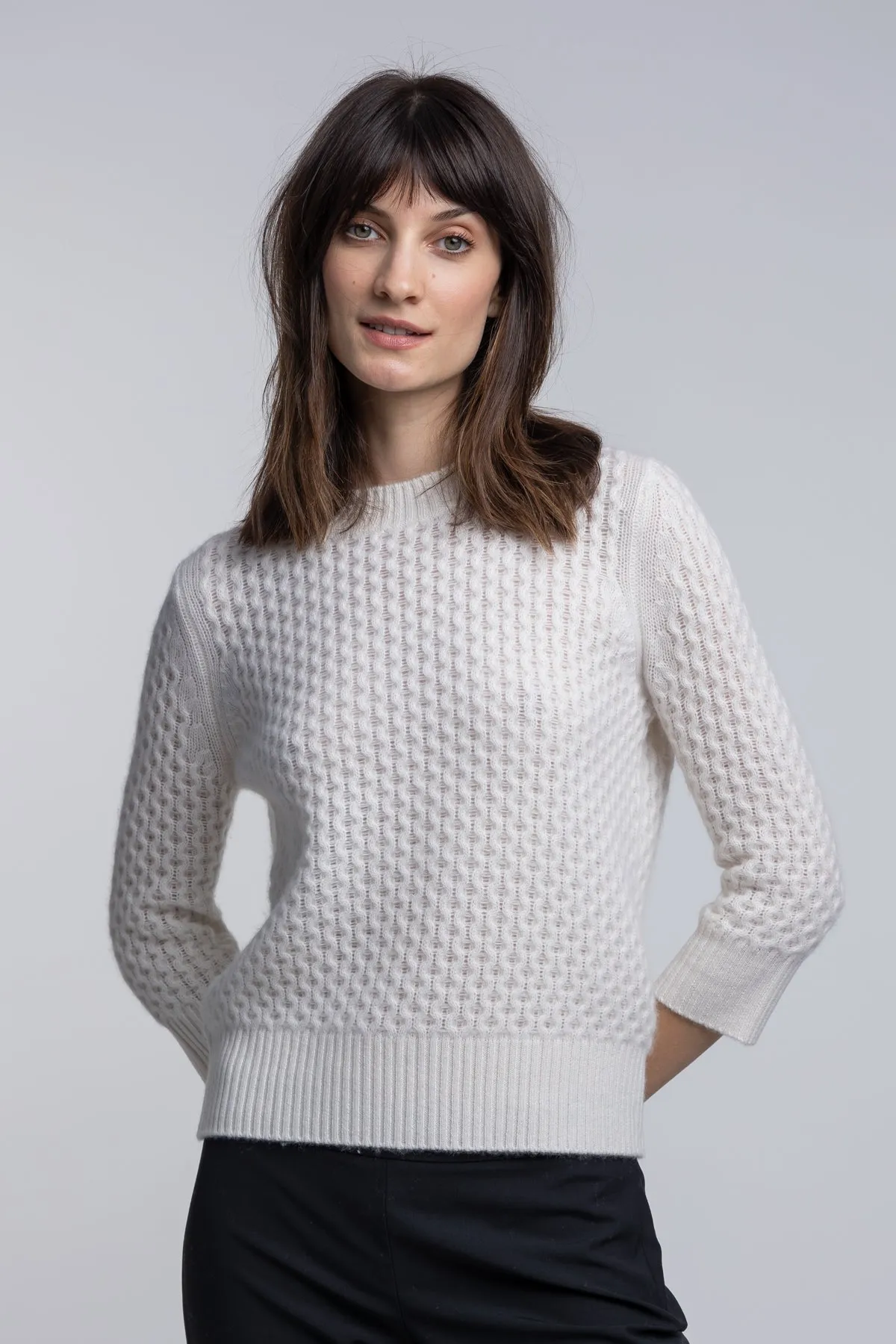 CASHMERE HONEYCOMB CREW