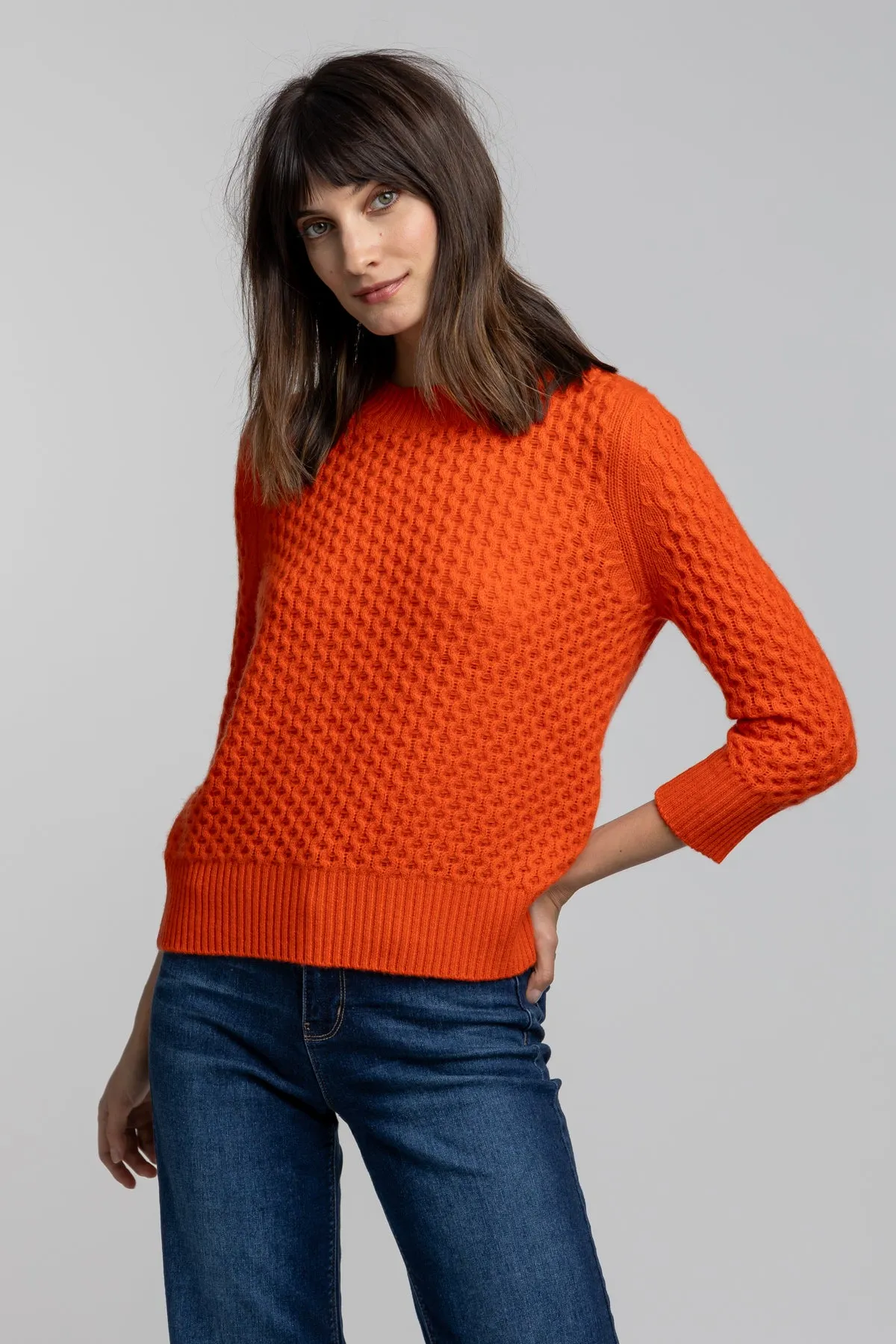 CASHMERE HONEYCOMB CREW