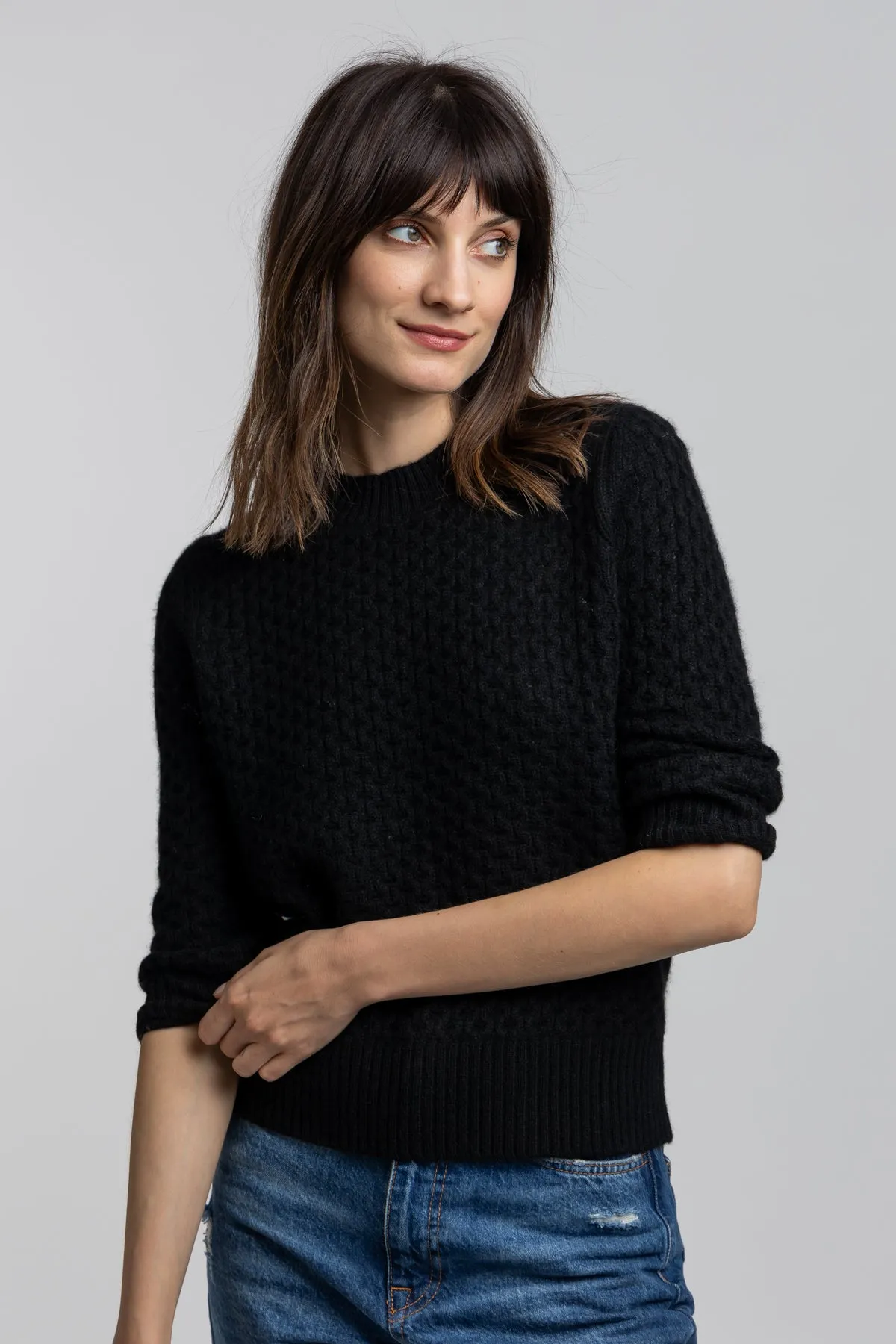CASHMERE HONEYCOMB CREW