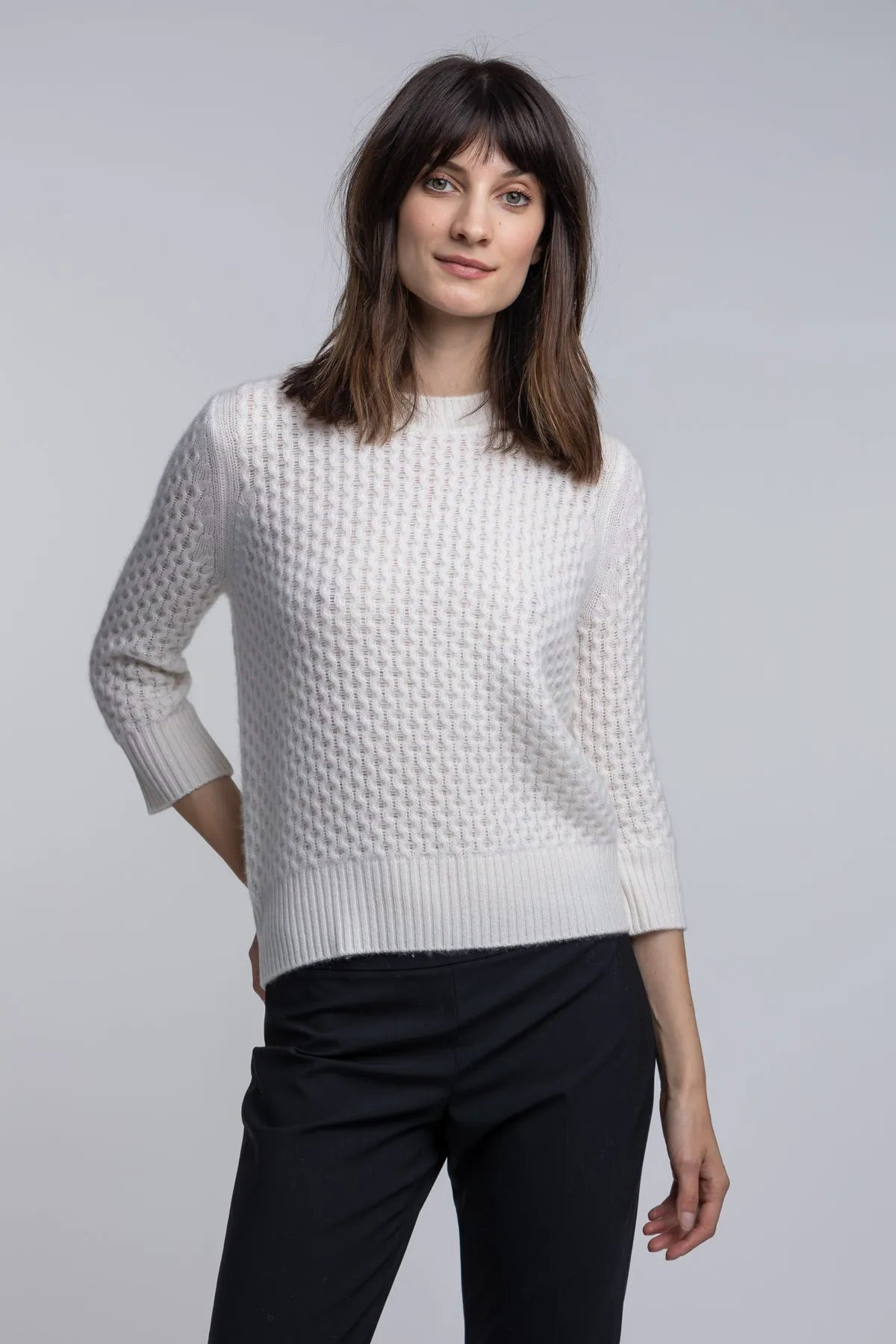CASHMERE HONEYCOMB CREW