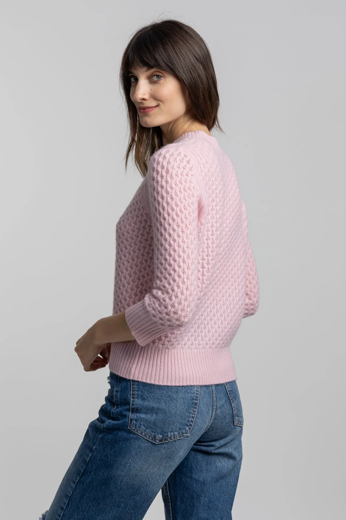 CASHMERE HONEYCOMB CREW
