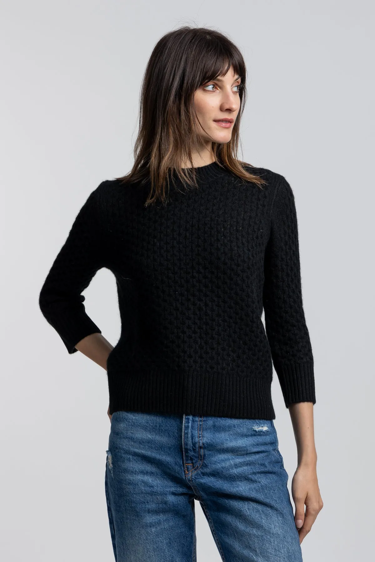 CASHMERE HONEYCOMB CREW