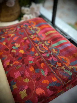 Cashmere Kani Scarf - Red Vine