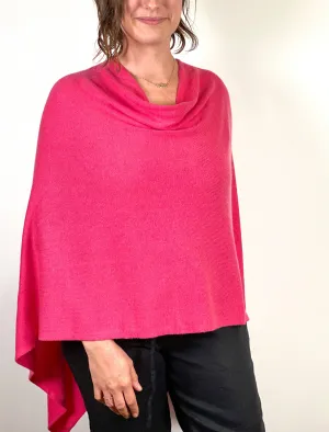 Cashmere Poncho Bubblegum Pink