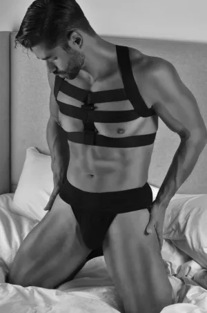 Chest Harness, Gladiator - Satin Finish Elastics