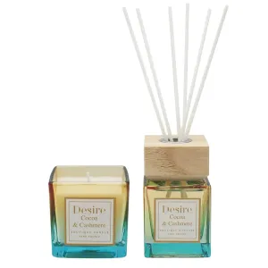 Cocoa and Cashmere Scented Candle & Reed Diffuser Home Fragrance Christmas Gift Set