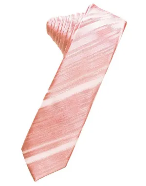 Coral Reef Striped Satin Skinny Necktie