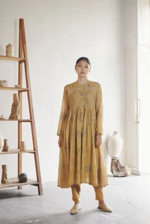 CORD   I   Hiraeth  Frida Dress Yellow-Dahlia Print
