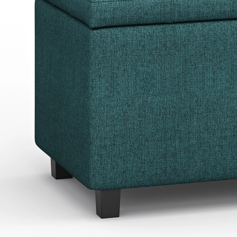 Cosmopolitan Storage Ottoman in Linen