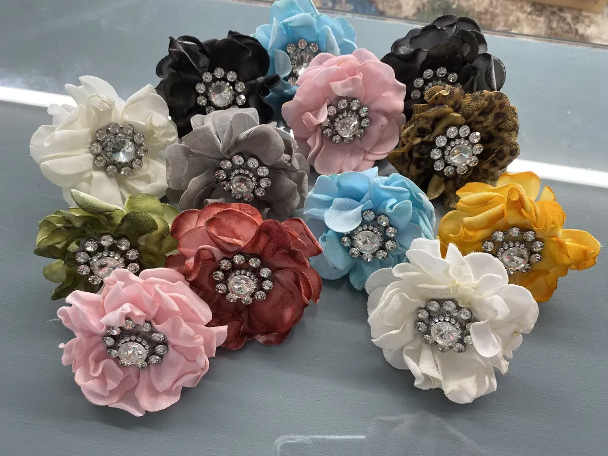 Crimson Flower Scarf Slide