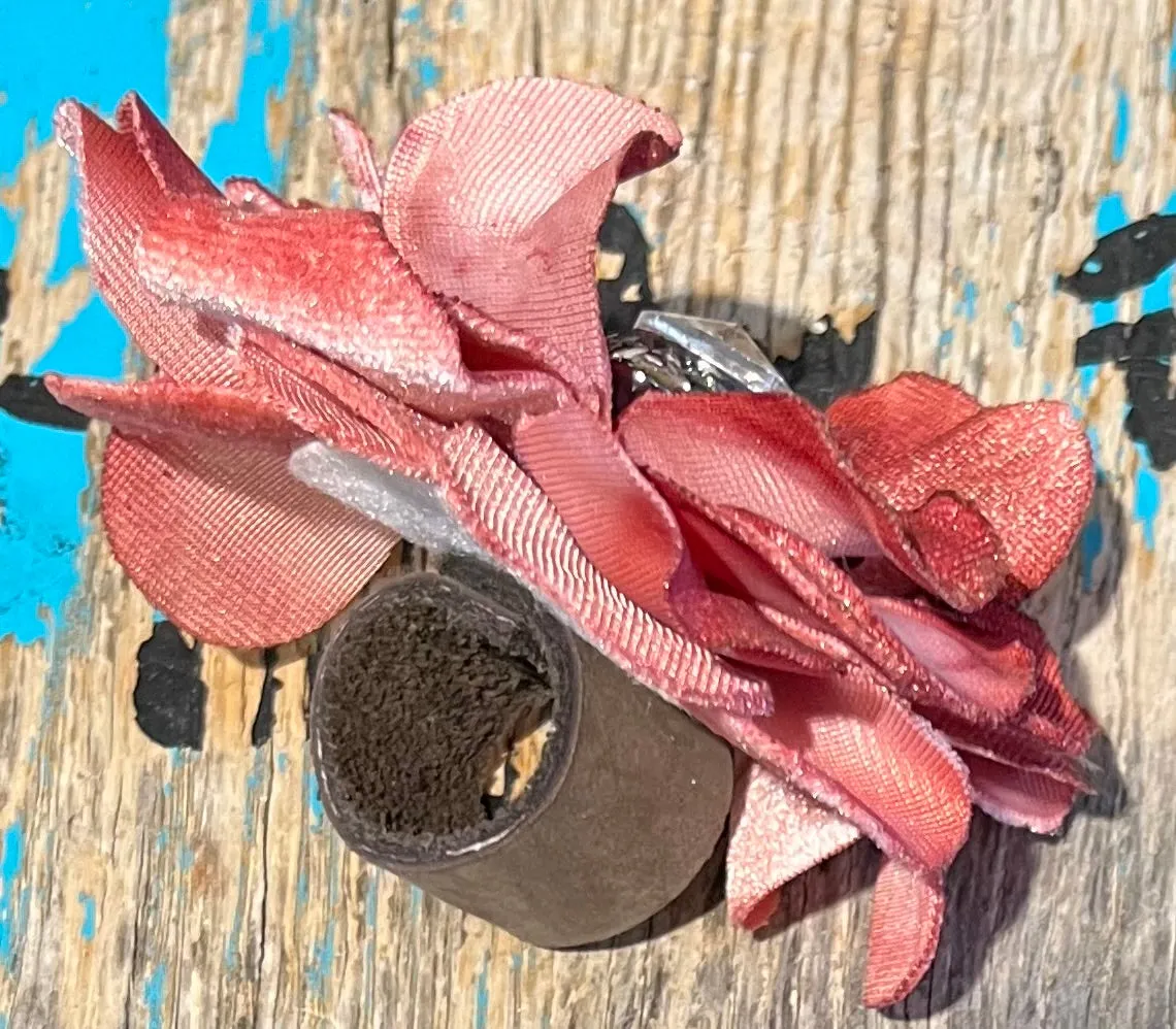 Crimson Flower Scarf Slide
