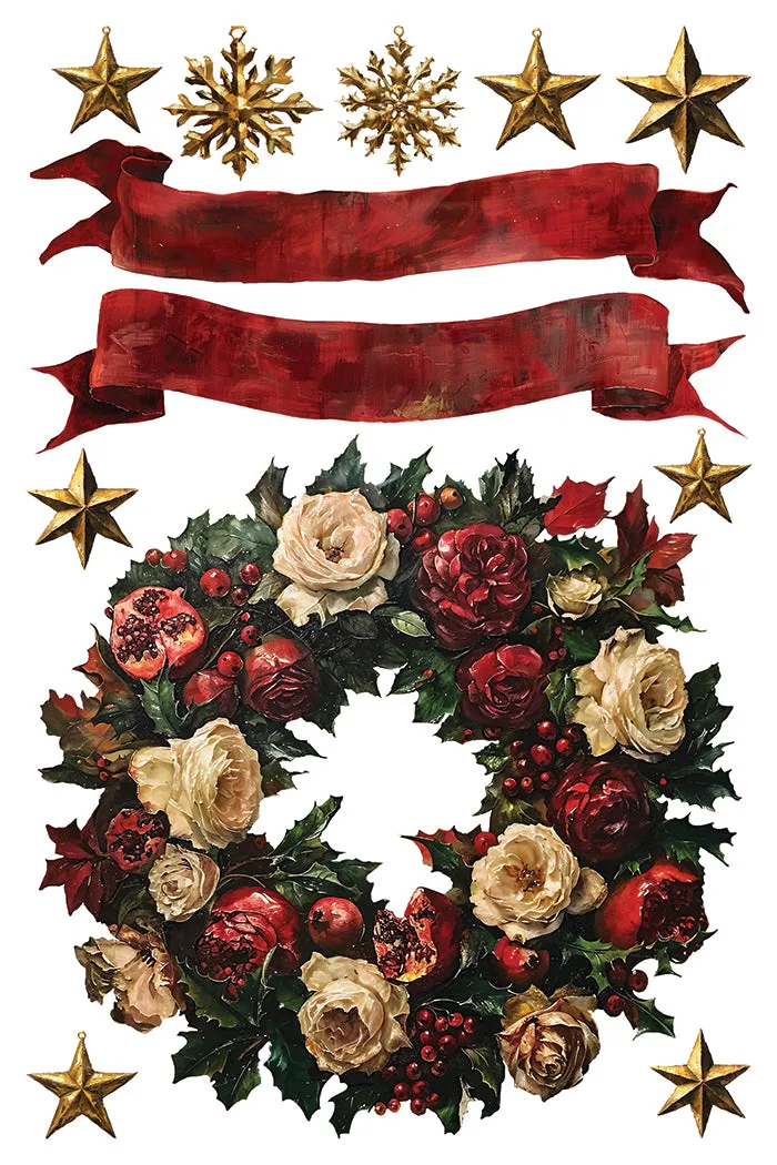 Crimson Velvet IOD Transfer Iron Orchid Design