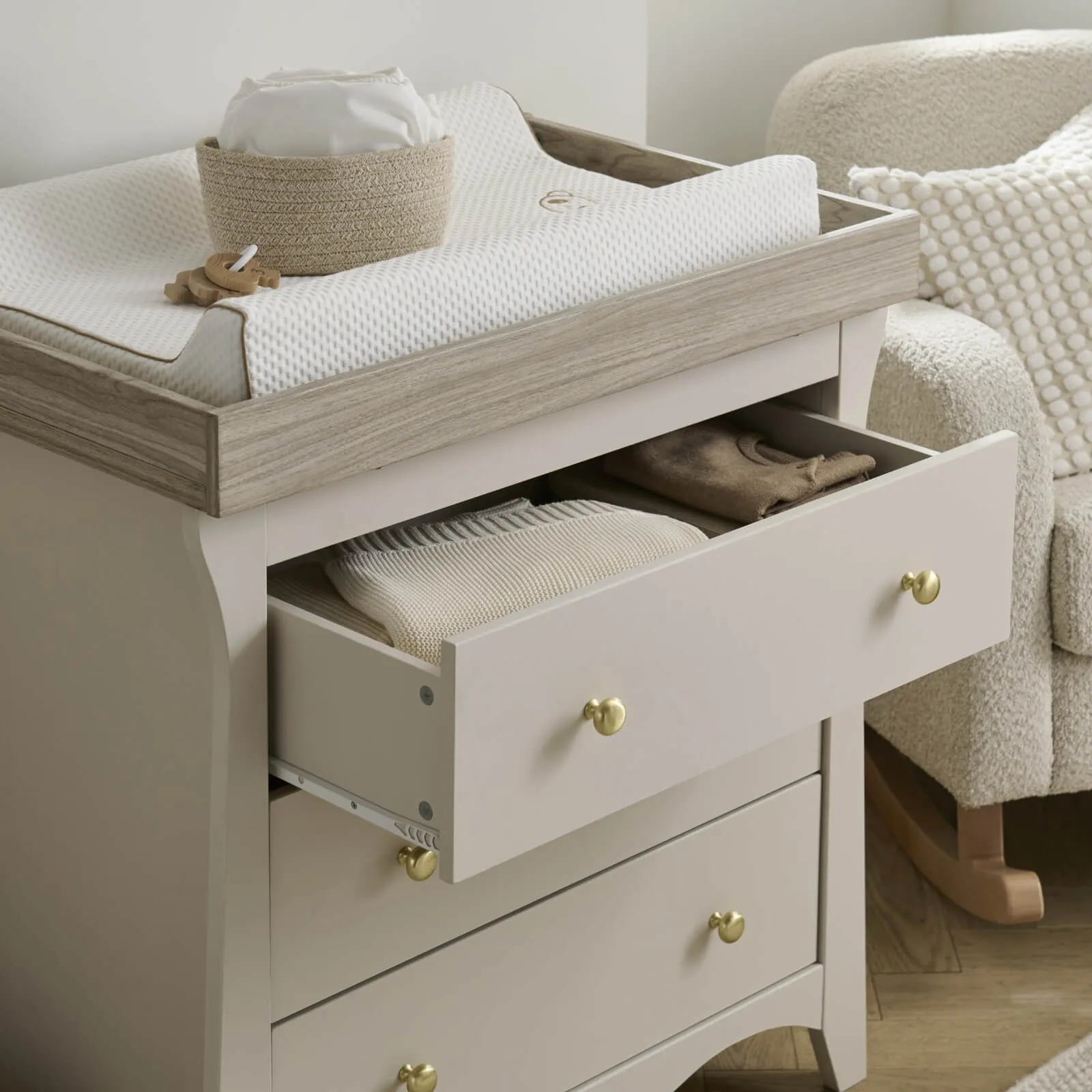 CuddleCo Clara 2 Piece Nursery Furniture Set - Cashmere