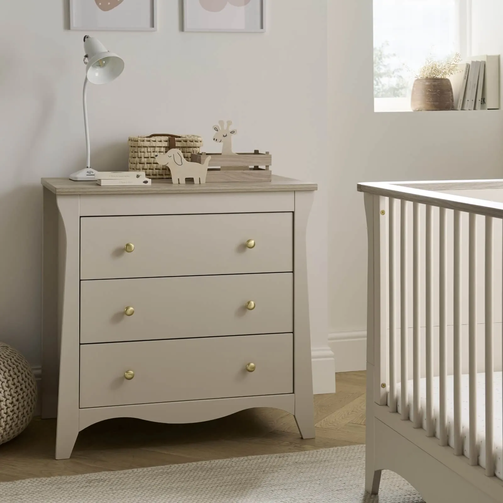 CuddleCo Clara 2 Piece Nursery Room Set in Cashmere