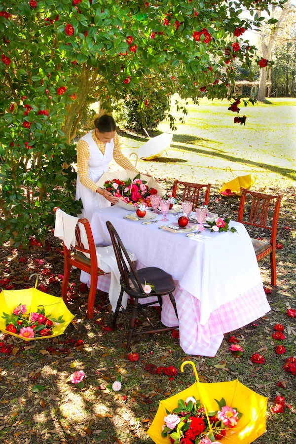 CUISINE APRON DRESS IN WHITE LINEN