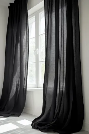 Curtain Set of 2 - Black