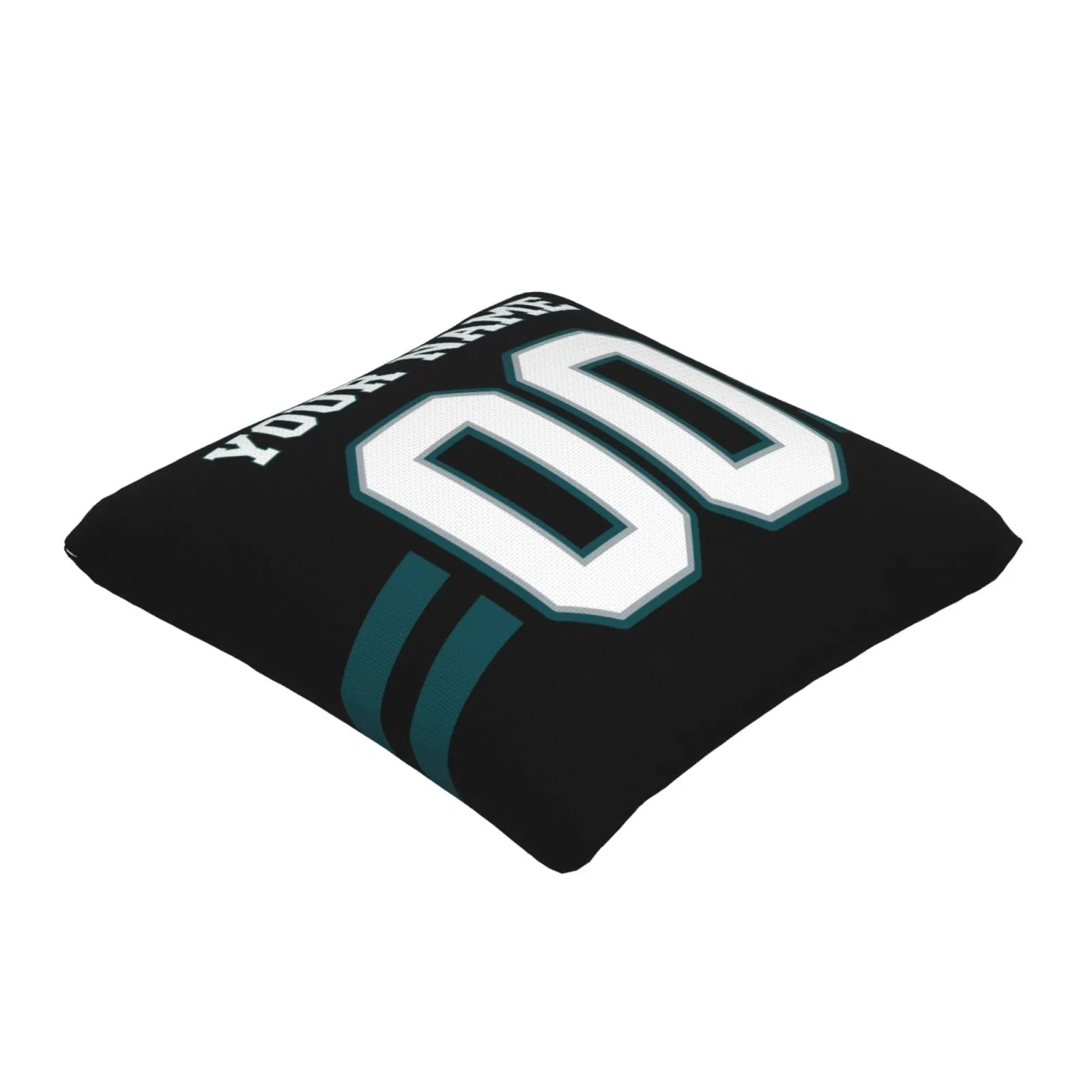 Custom Black Philadelphia Eagles Decorative Throw Pillow Case - Print Personalized Football Team Fans Name & Number Birthday Gift
