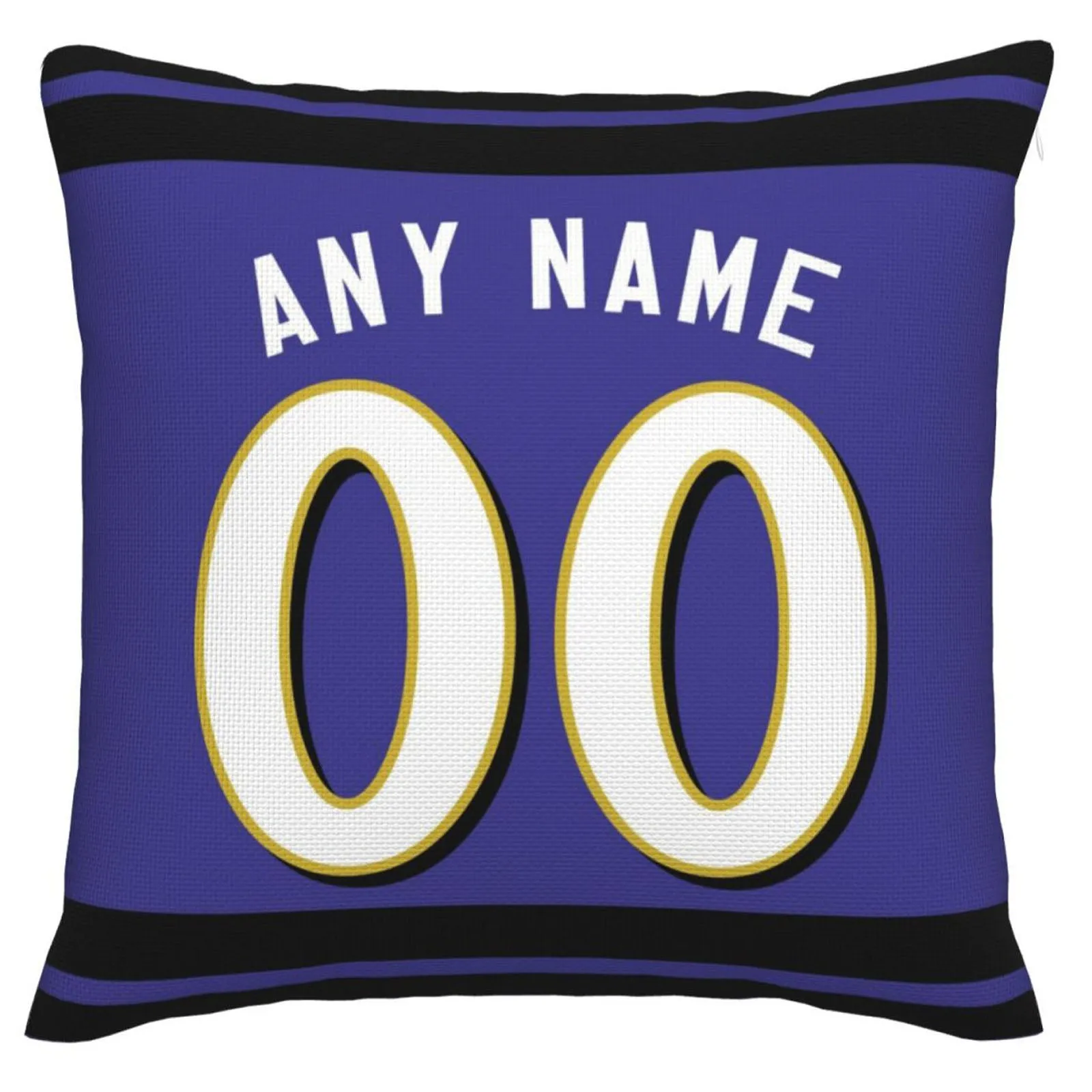 Custom B.Ravens Pillow Purple Football Team Decorative Throw Pillow Case Print Personalized Football Style Fans Letters & Number Birthday Gift Football Pillows