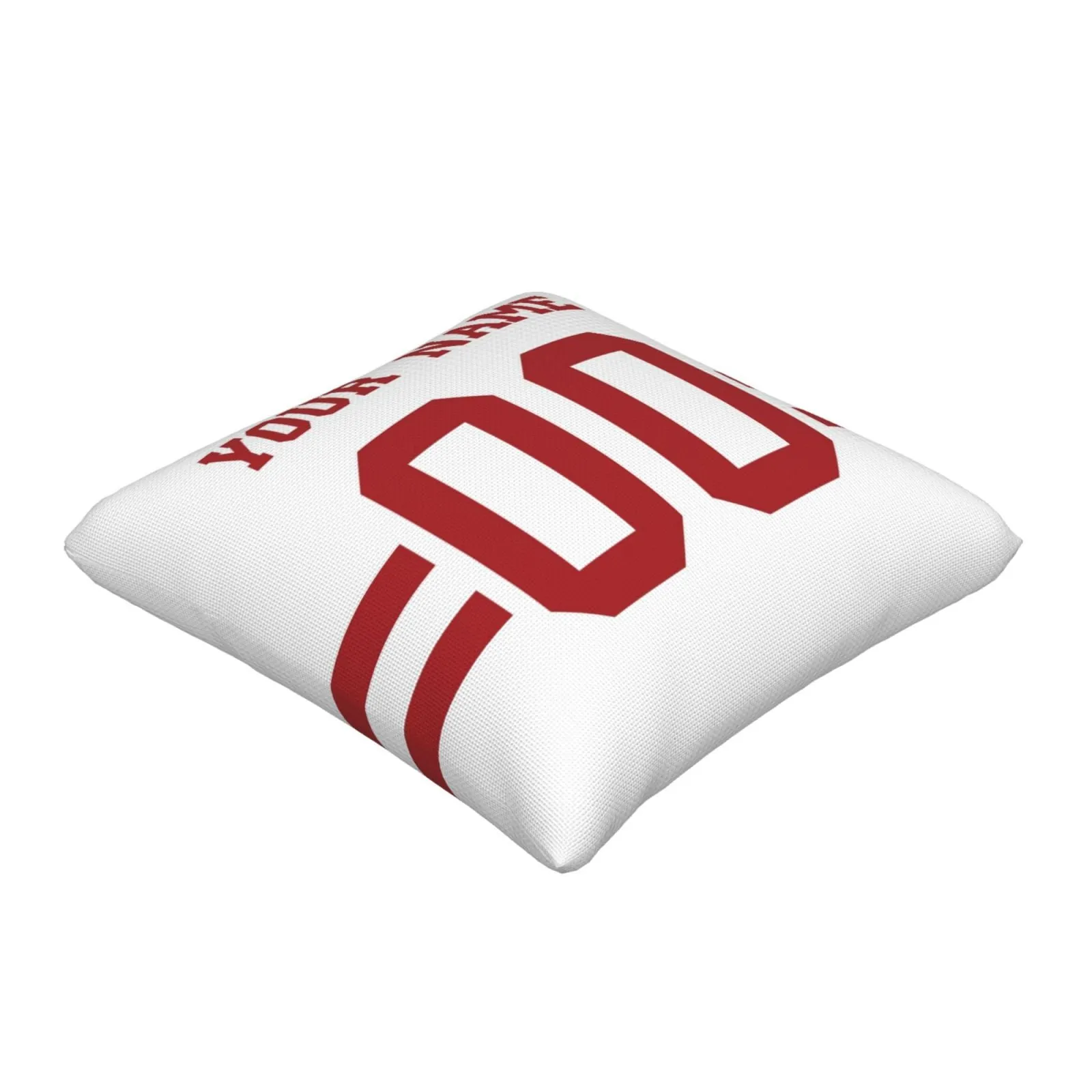 Custom White San Francisco 49ers Decorative Throw Pillow Case - Print Personalized Football Team Fans Name & Number Birthday Gift