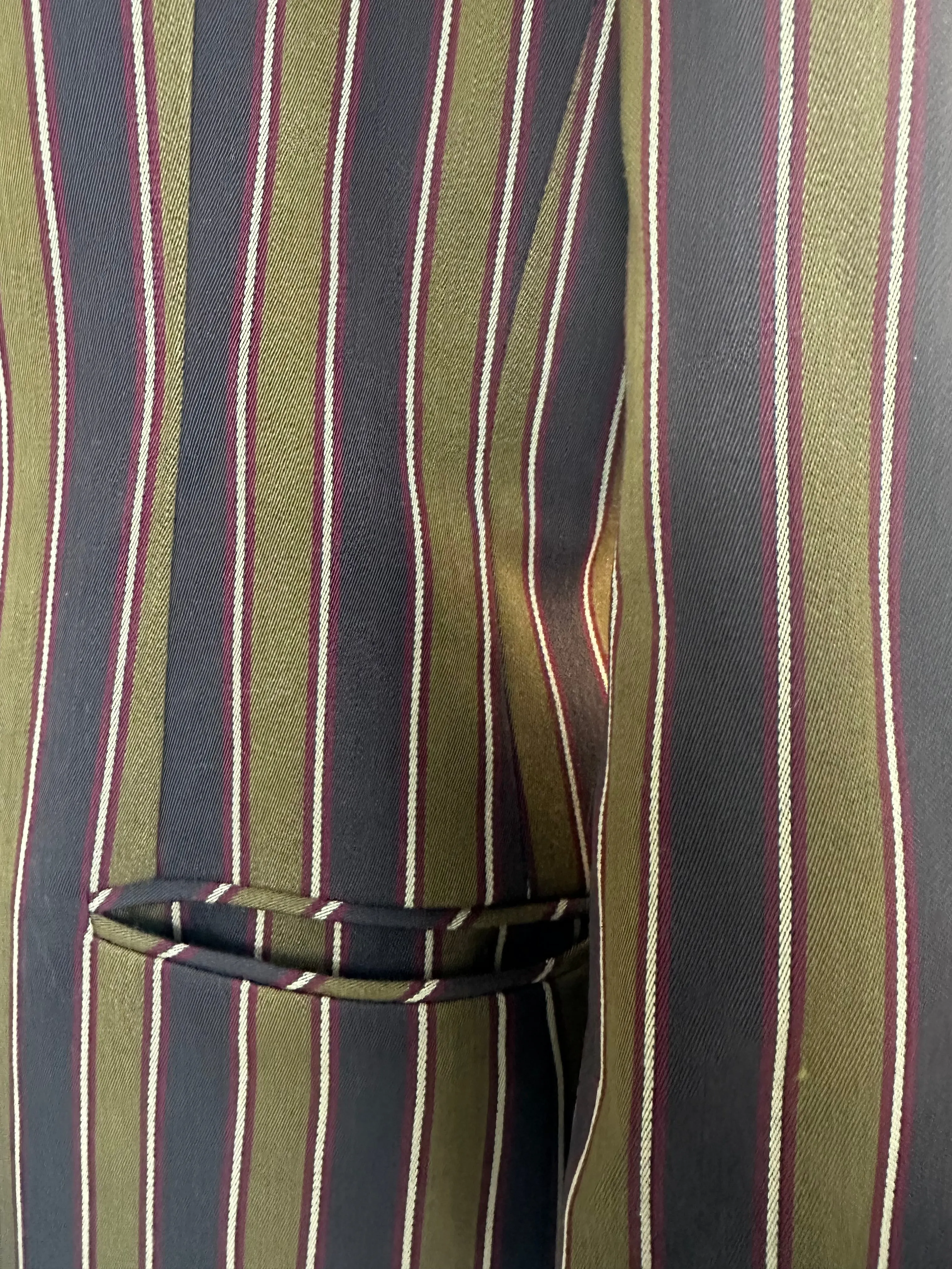 Dior 1980’s Striped Blazer with a Leopard Collar