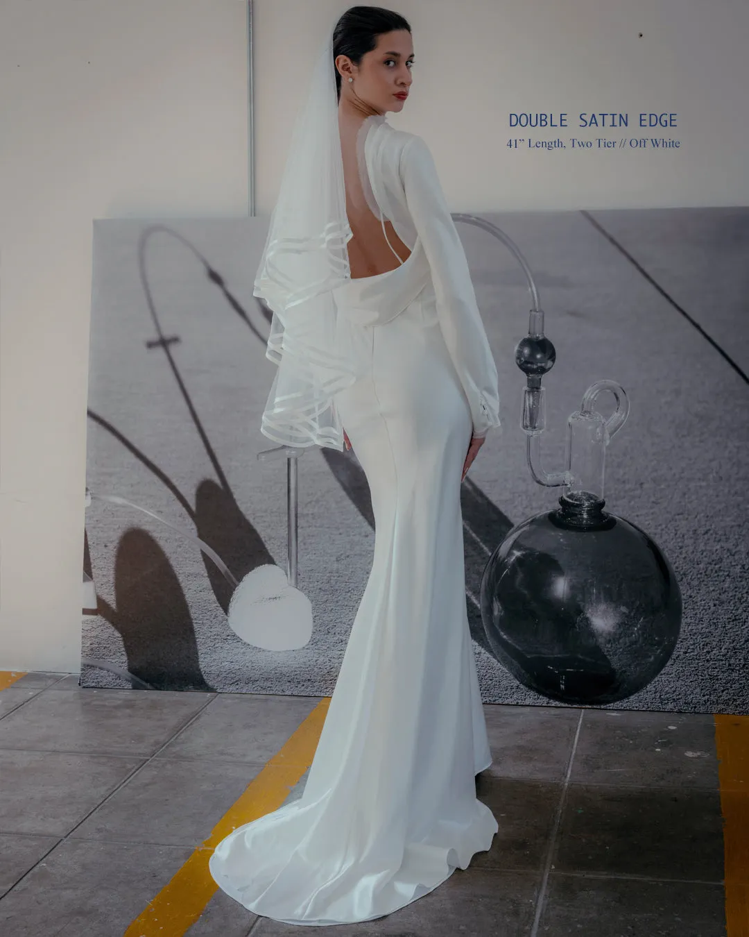 DOUBLE SATIN EDGE.- 100% Recycled Nylon Tulle
