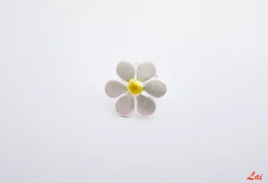 Elegant, dual-tone floral nose pin